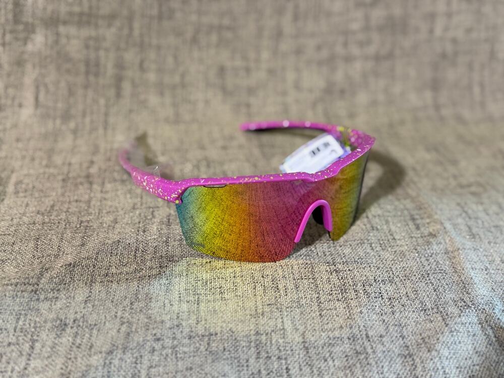 Pugs RR5 Rad Ripper SG Pink Rainbow Shield Sunglasses UV400 NWT